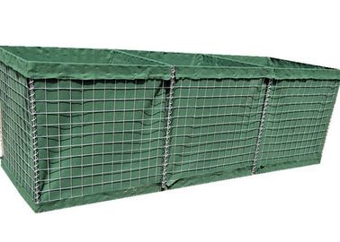 कम कार्बन स्टील वायर मेष गेबियन बॉक्स HESCO बाधा प्रणाली सुरक्षा और रक्षा दीवारों के लिए