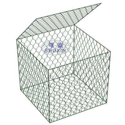 लचीली संरचना 4 मिमी वायर गेबियन बॉक्स स्टोन भरा पिंजरे का आकार 2 * 1 * 1 एम