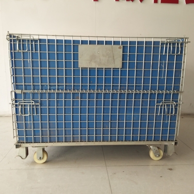 OEM जस्ती फोल्डेबल यूरो बोतल तार कंटेनर 1200*1000*890 तार जाल कंटेनर स्टैकेबल भंडारण पिंजरे