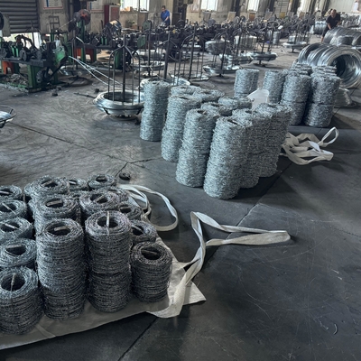 1.6 मिमी 500 मिमी 25 किलोग्राम/रोल जस्ती कांटेदार तार गर्म डुबोया