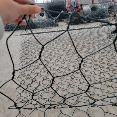 100x120mm 2x1x1 3.05mm परमवीर चक्र लेपित गेबियन टोकरी 270 जीएसएम जस्ता लेपित