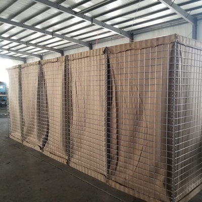 Mil 3 4mm 75cmx75cm Hesco बास्केट मिलिट्री सैंड बैरियर ISO प्रमाणन