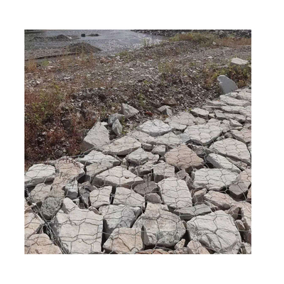 हेक्सागोनल पीवीसी कोटेड गेबियन रेनो गद्दे स्टोन केज 2x1x0.5m कटाव प्रतिरोधी