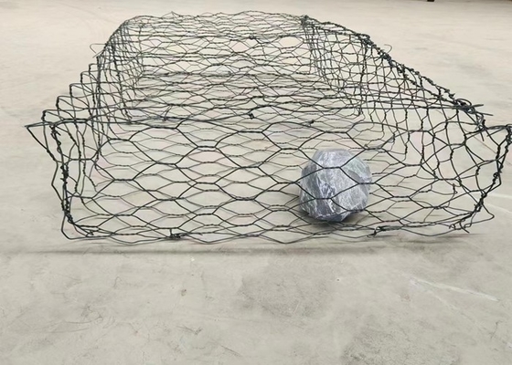ढलान समर्थन 2m X 1m X 1m कस्टम गैबियन बास्केट 6x8cm जाल छेद