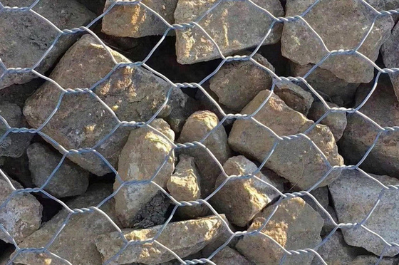 1mx1mx0.5m वायर मेष गैबियन बास्केट गर्म जस्ती भारी