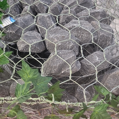 2x1x1m गैल्वानाइज्ड गेबियन बास्केट हेक्सागोनल मिट्टी प्रतिधारण