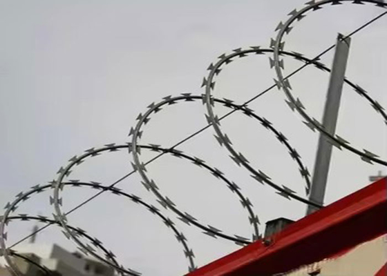 उत्कृष्ट कॉन्सर्टिना रेजर कांटेदार तार सुरक्षा परिनियोजन बाधा