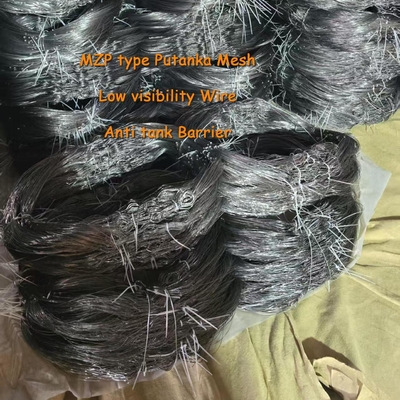 एमजेडपी कम दृश्यता बाधा बुनाई तार जाल पुटंका एंटी टैंक नेट आकार 0.5-0.9 मिमी स्टील तार के साथ