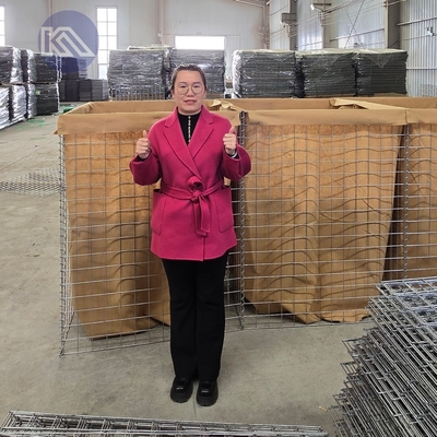 मिमी 1 हेस्को बाधा 1.37m x 1.06m x 10m जस्ती स्टील बाढ़ रक्षा