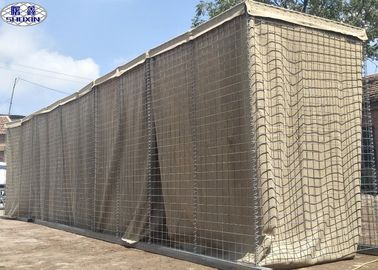 कस्टम सैन्य गेबियन बॉक्स / जस्ती सैन्य रेत की दीवार