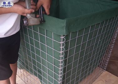 गर्म डूबा जस्ती सैन्य गेबियन बॉक्स hesco बाधा, वायर मेष रिटेनिंग वॉल