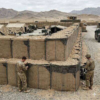 रक्षात्मक बाधा 2.21m X 1.52m X 30.5m विस्फोट रोधी रेत दीवार पेंटबॉल एयर बंकर इन्फ्लेटेबल दीवार