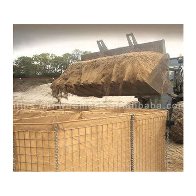 मानक सैन्य गैल्वेनाइज्ड KN-3 फोल्डिंग डिफेंसिव रेत से भरी बाधाएं बम के खिलाफ सुरक्षा के लिए दीवार