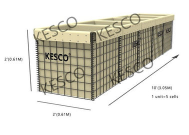 HESCO MIL 5 सीरीज मिलिट्री सैंड वॉल Hesco बैरियर जिंक -5% एल्युमिनियम एलॉय वायर