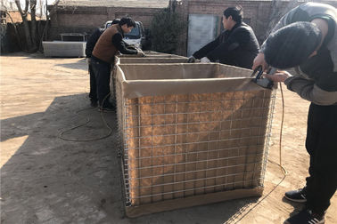बंधनेवाला सैन्य Hesco बाधाओं, कटाव नियंत्रण Hesco सीमा रक्षा दीवार