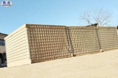 इकट्ठे सुरक्षा Hesco रक्षात्मक बाधाएं मिल 3 रेत से भरा बाधाओं दीवार