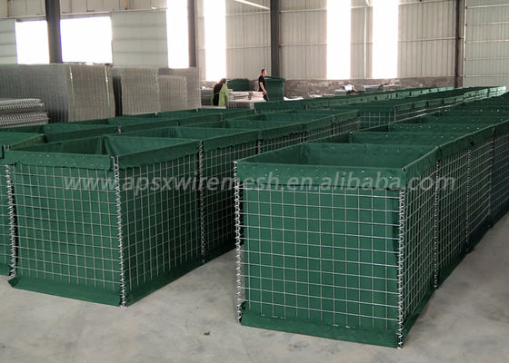 4.0 मिमी जस्ती वेल्डेड मेष गेबियन बॉक्स सैन्य बैरियर