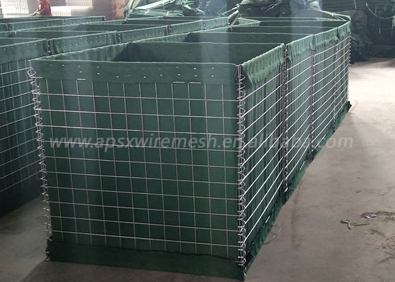 गर्म जस्ती वेल्ड गेबियन 3 कोशिकाओं Hesco टोकरी