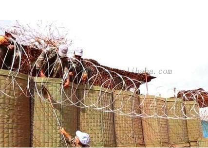 भू टेक्सटाइल के साथ बैस्टियन सैंड वॉल स्टील फ्लड एचडीजी मिलिट्री बैरियर